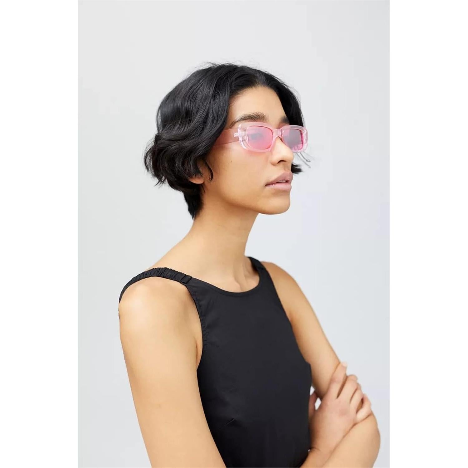Gafas de Sol Rectangulares ADE WU Unisex Retro 90s