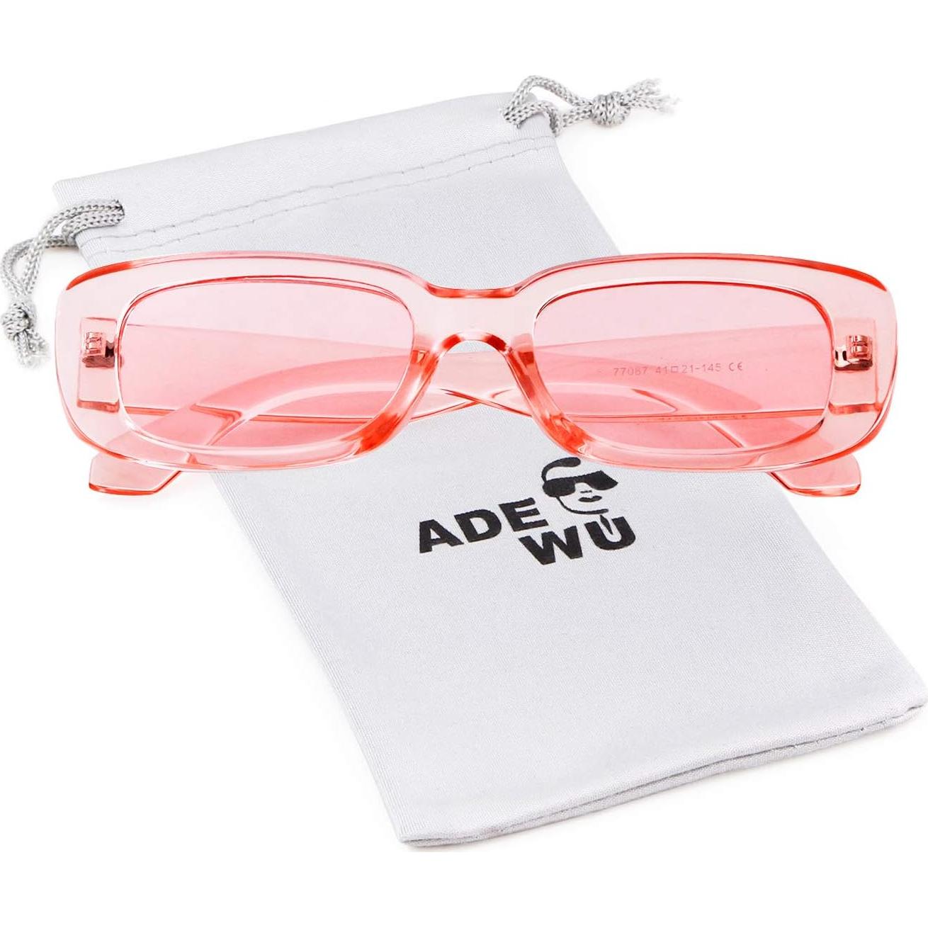 Gafas de Sol Rectangulares ADE WU Unisex Retro 90s