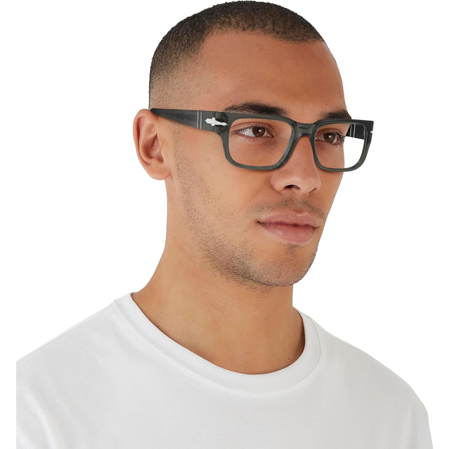 Montura de Gafas Rectangulares Persol PO3315V Gris Topo