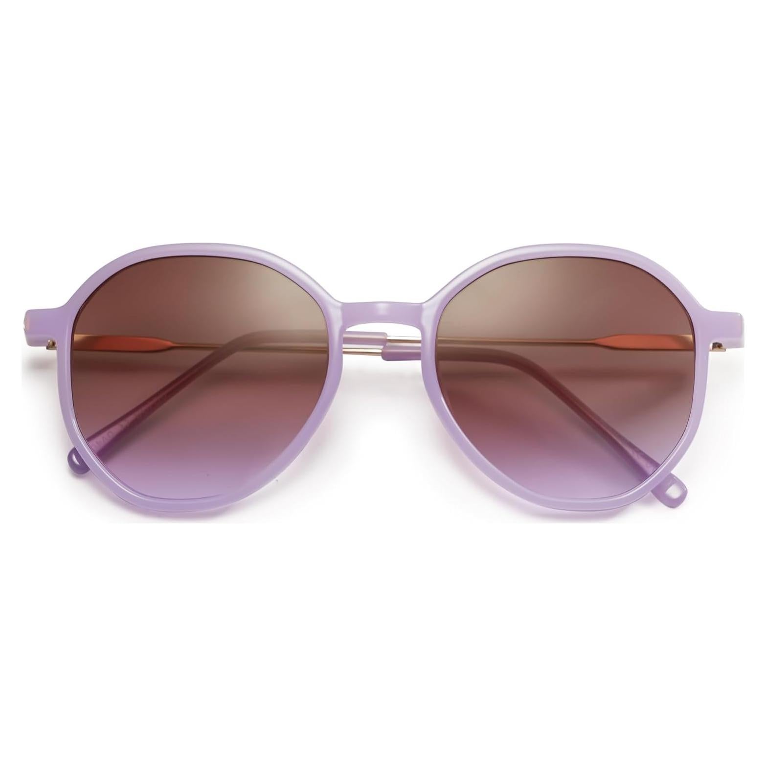 Gafas de sol hexagonales SOJOS UV400 para mujeres púrpura