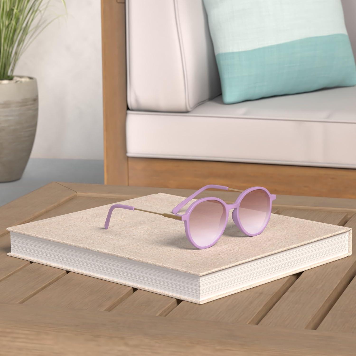 Gafas de sol hexagonales SOJOS UV400 para mujeres púrpura