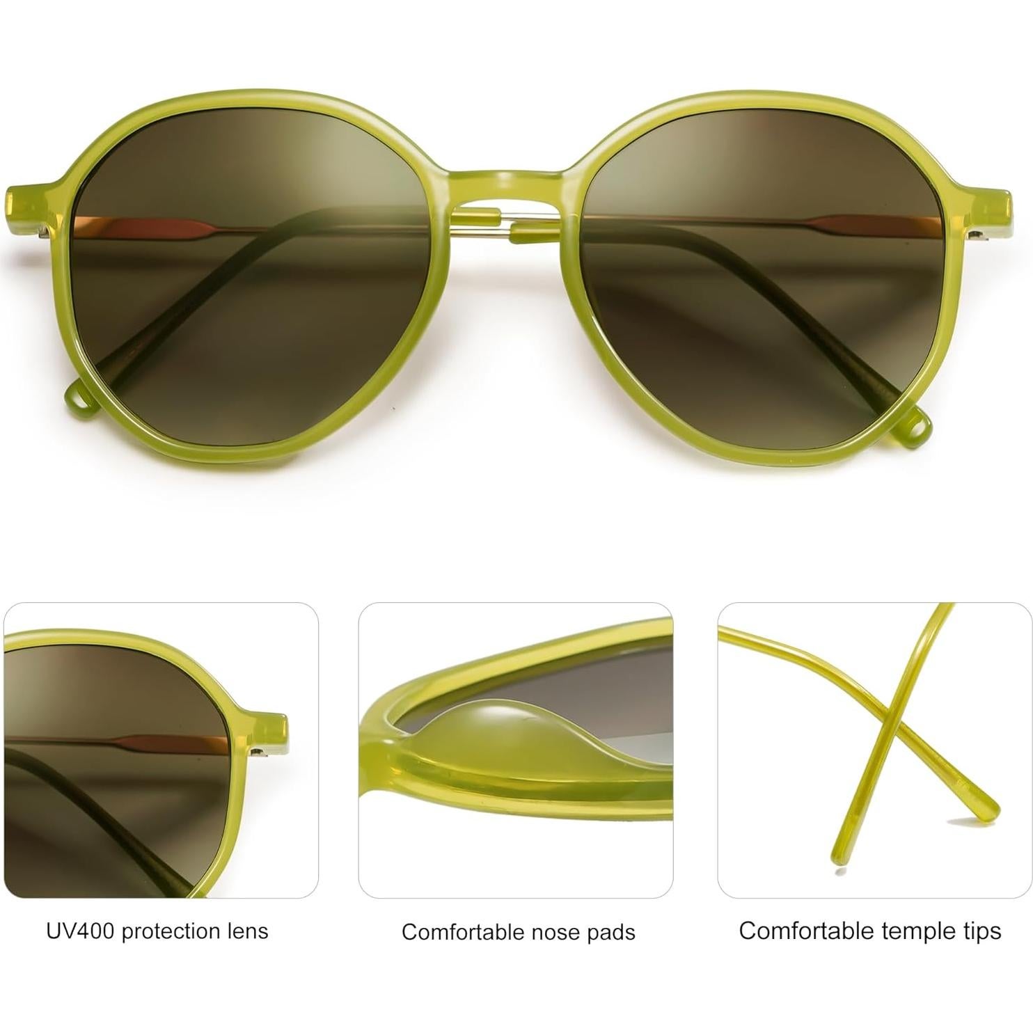 Gafas de sol hexagonales SOJOS UV400 para mujeres