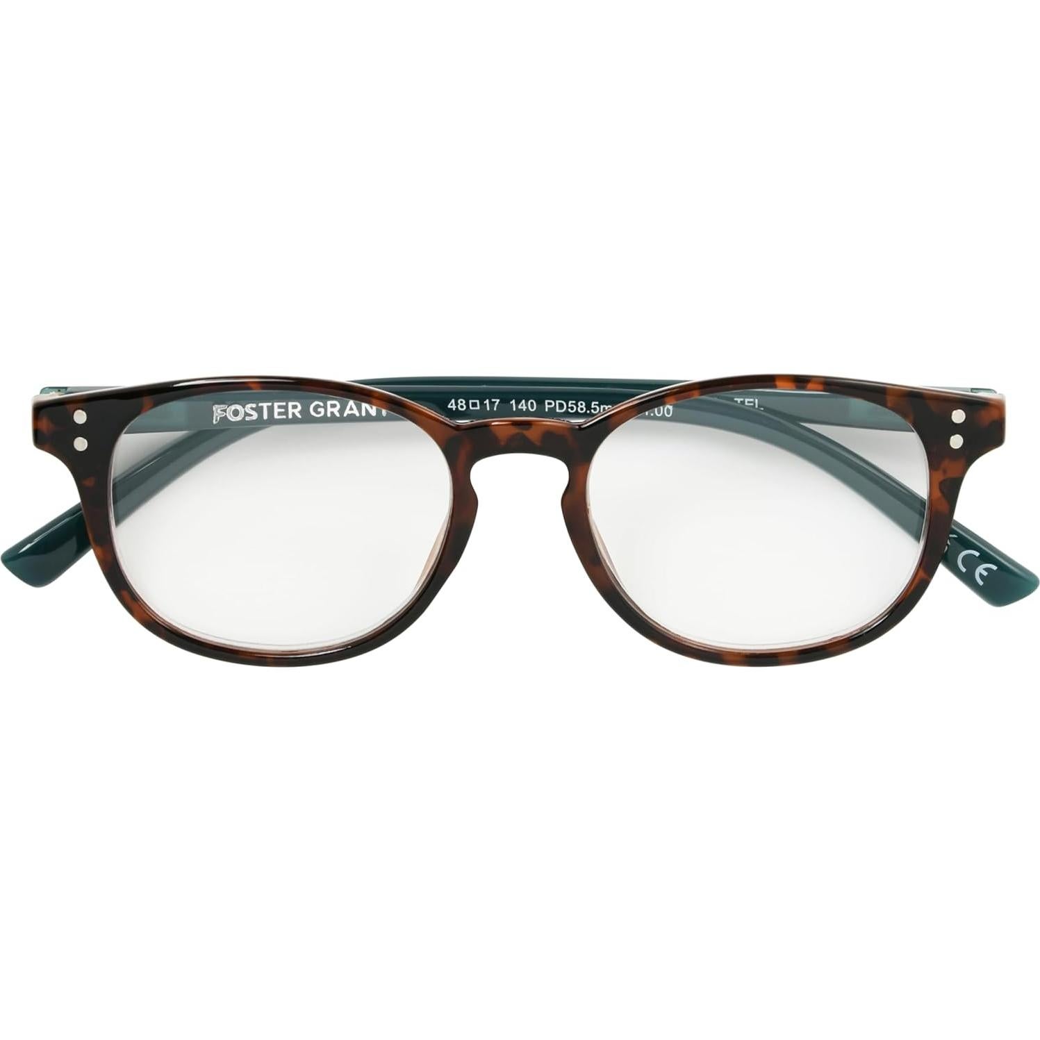 Gafas de lectura redondas Foster Grant Elodie 2.5x Teal