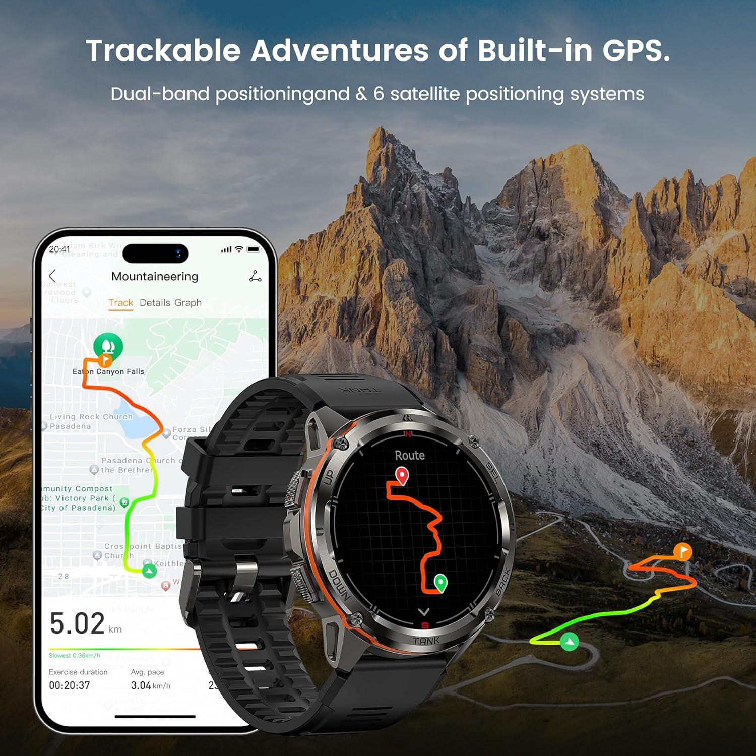 Reloj Inteligente AMAZTIM T3 Ultra GPS Acero 50M Resistente