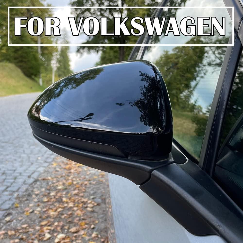 Cubiertas de Espejo Retrovisor Hacreyatu Negro para VW Golf 2013-2020