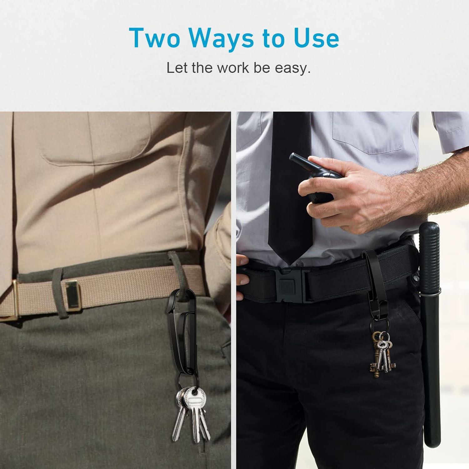 Soporte de Llaves para Cinturón SFYHORK 2PCS Acero Inoxidable