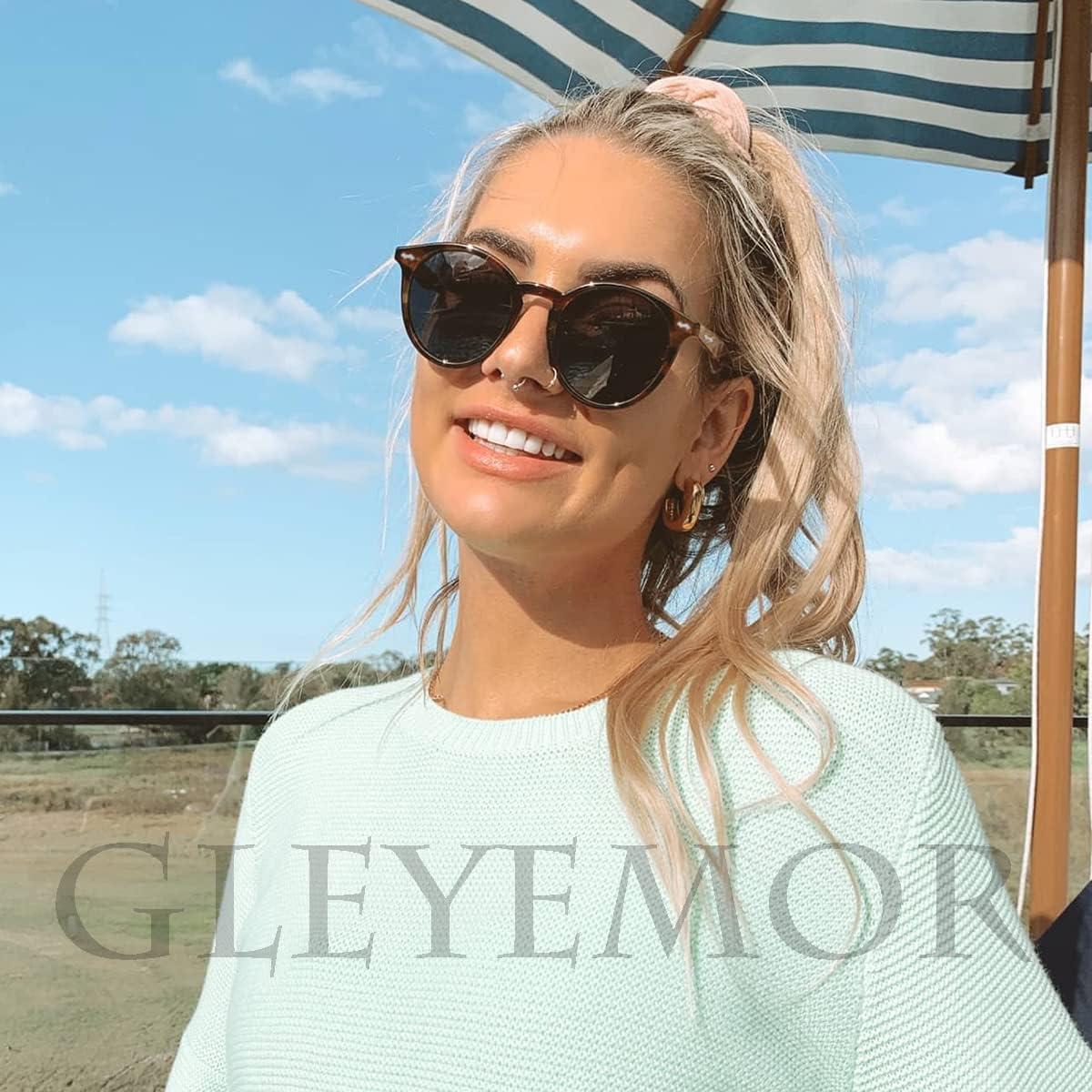 Gleyemor Gafas de Sol Polarizadas UV400 Marco Tortuga 48mm