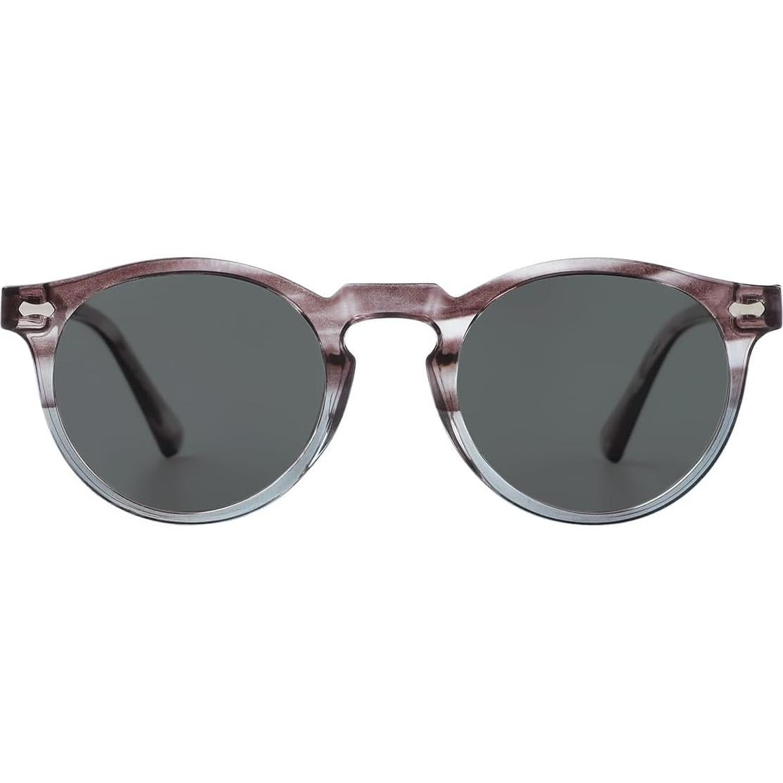 Gleyemor Gafas de Sol Polarizadas UV400 Redondas 48mm