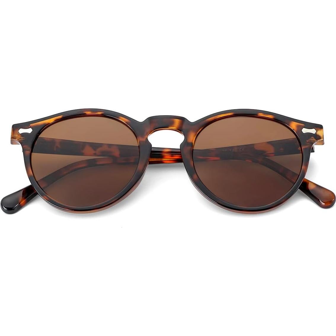 Gleyemor Gafas de Sol Polarizadas UV400 Marco Tortuga 48mm