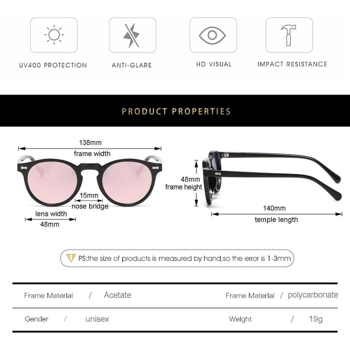 Gafas de Sol Gleyemor GL886 Polarizadas UV400 Unisex