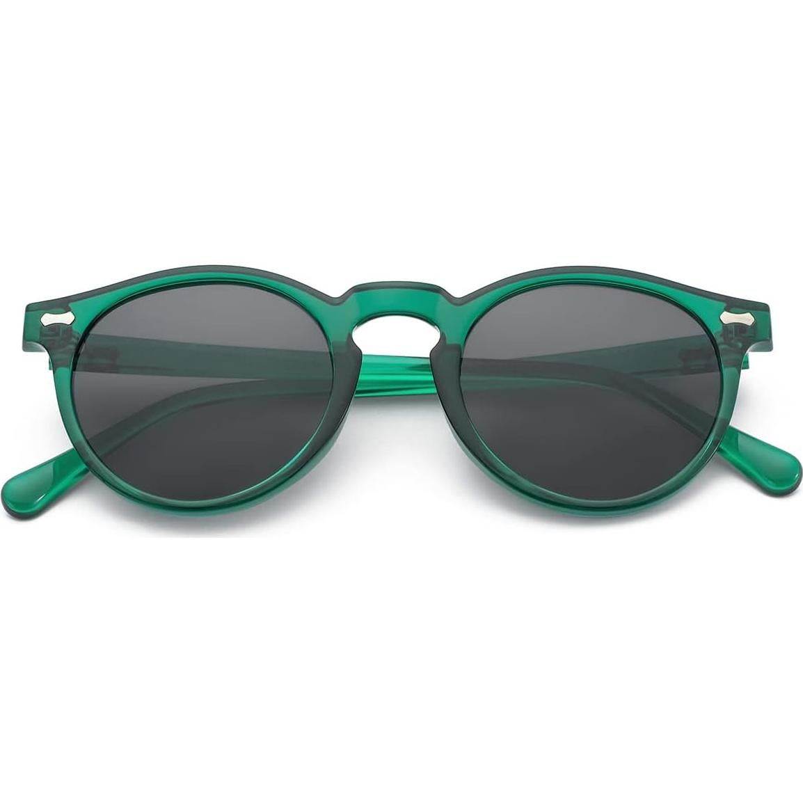 Gleyemor Gafas de Sol Polarizadas UV400 Marco Verde 48mm