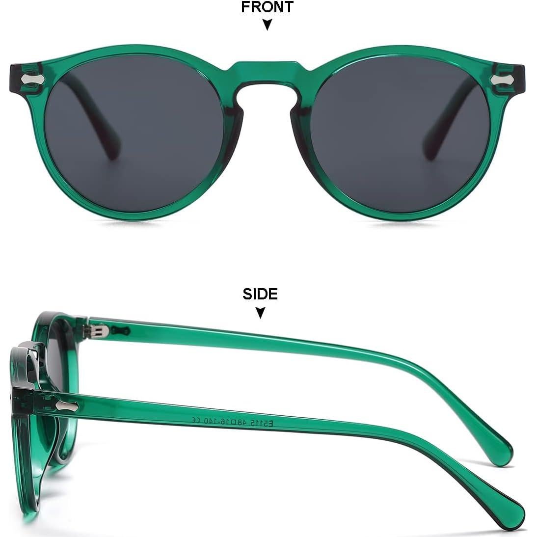 Gleyemor Gafas de Sol Polarizadas UV400 Marco Verde 48mm