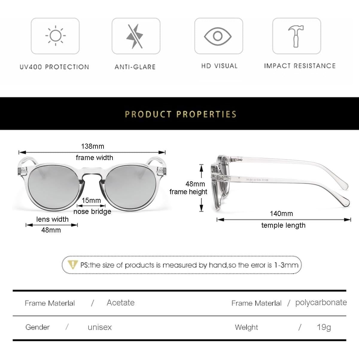 Gafas de Sol Gleyemor GL886 Polarizadas UV400 Unisex