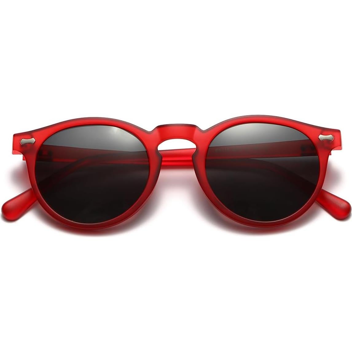 Gleyemor Gafas de Sol Polarizadas Redondas UV400 Unisex