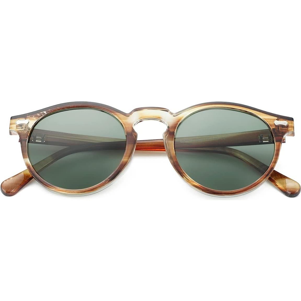 Gleyemor Gafas de Sol Polarizadas Redondas UV400 Unisex