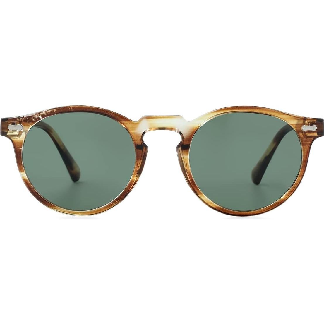 Gleyemor Gafas de Sol Polarizadas Redondas UV400 Unisex