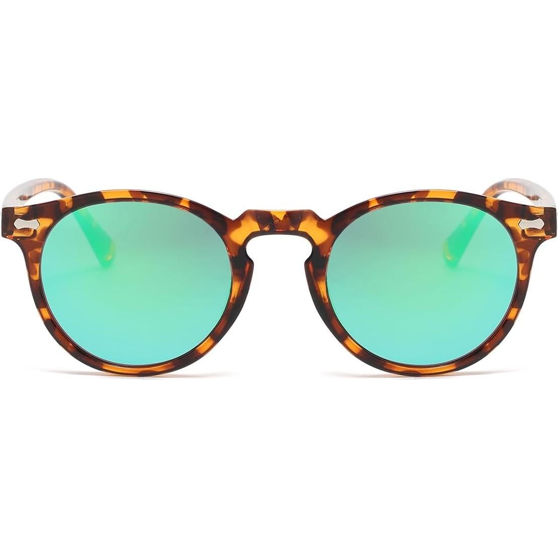 Gleyemor Gafas de Sol Polarizadas UV400 Redondas 48mm