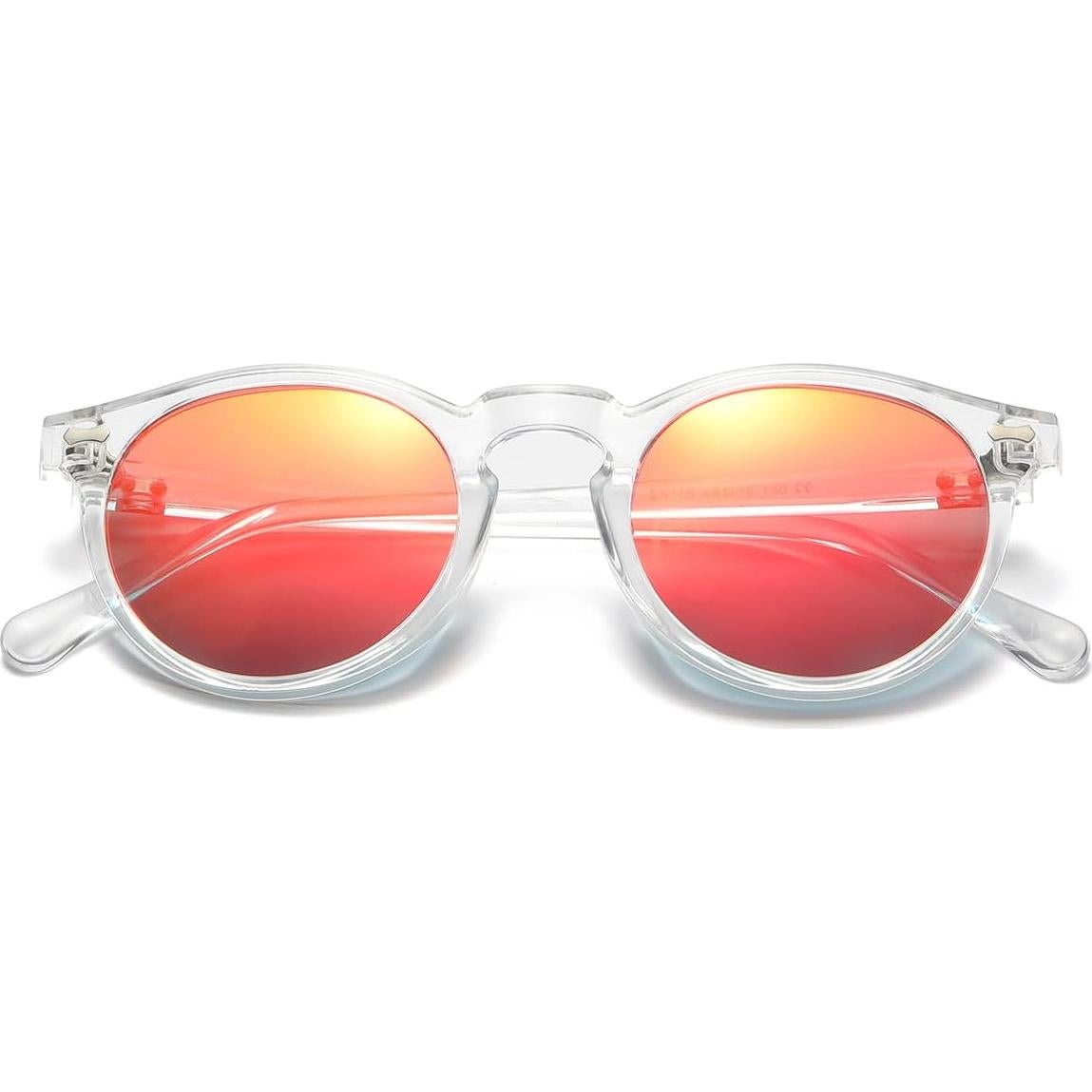 Gleyemor Gafas de Sol Polarizadas UV400 Redondas 48mm