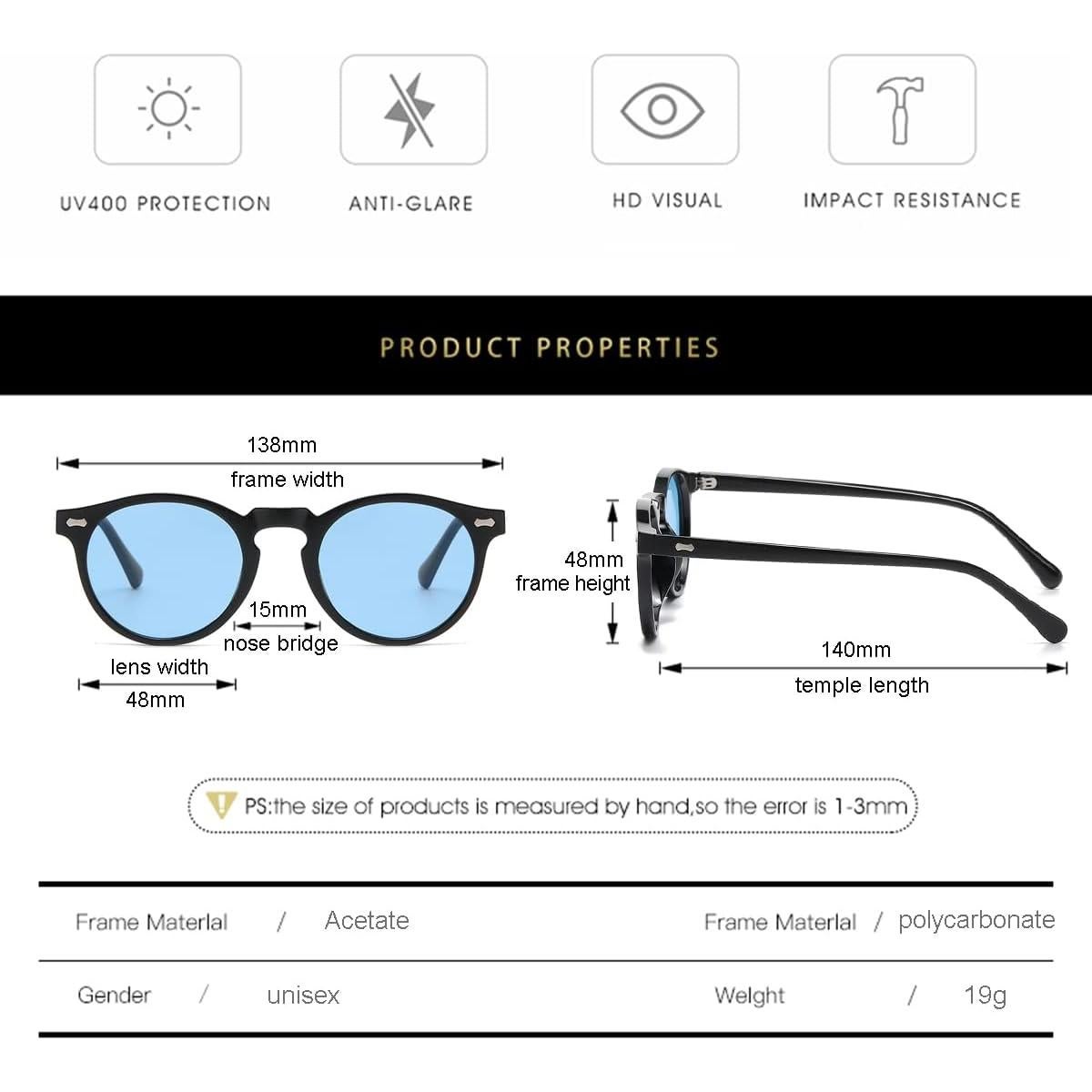 Gafas de Sol Gleyemor GL886 Polarizadas UV400 Marco Negro