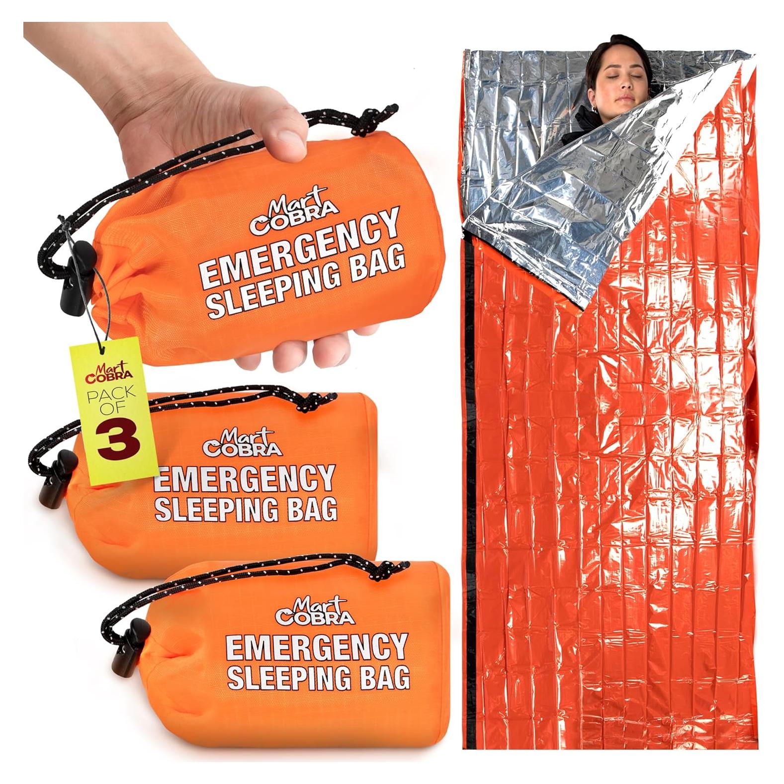 Saco de Dormir de Emergencia Mart Cobra 3-Pack Mylar 213x91cm