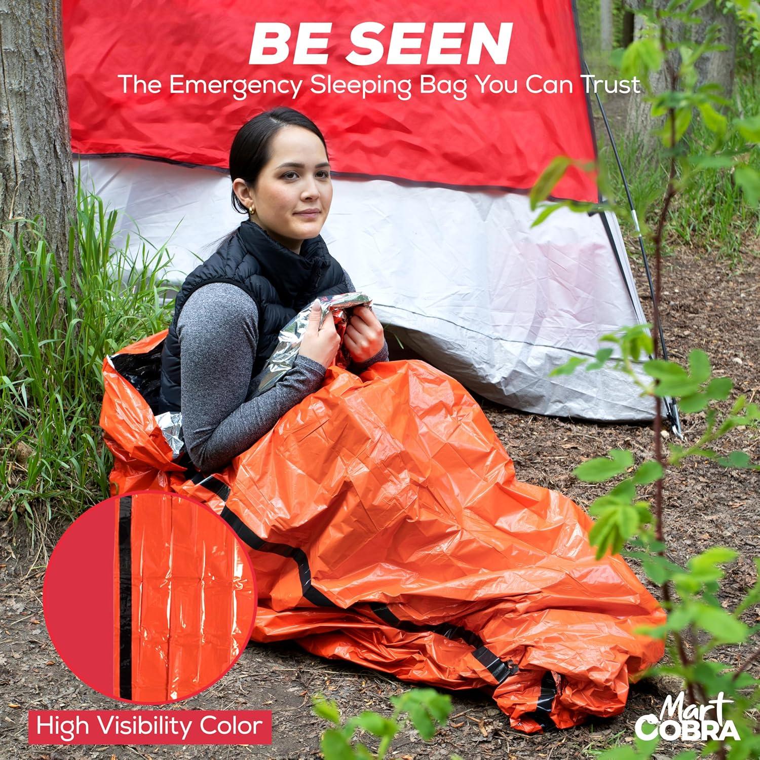 Saco de Dormir de Emergencia Mart Cobra 3-Pack Mylar 213x91cm