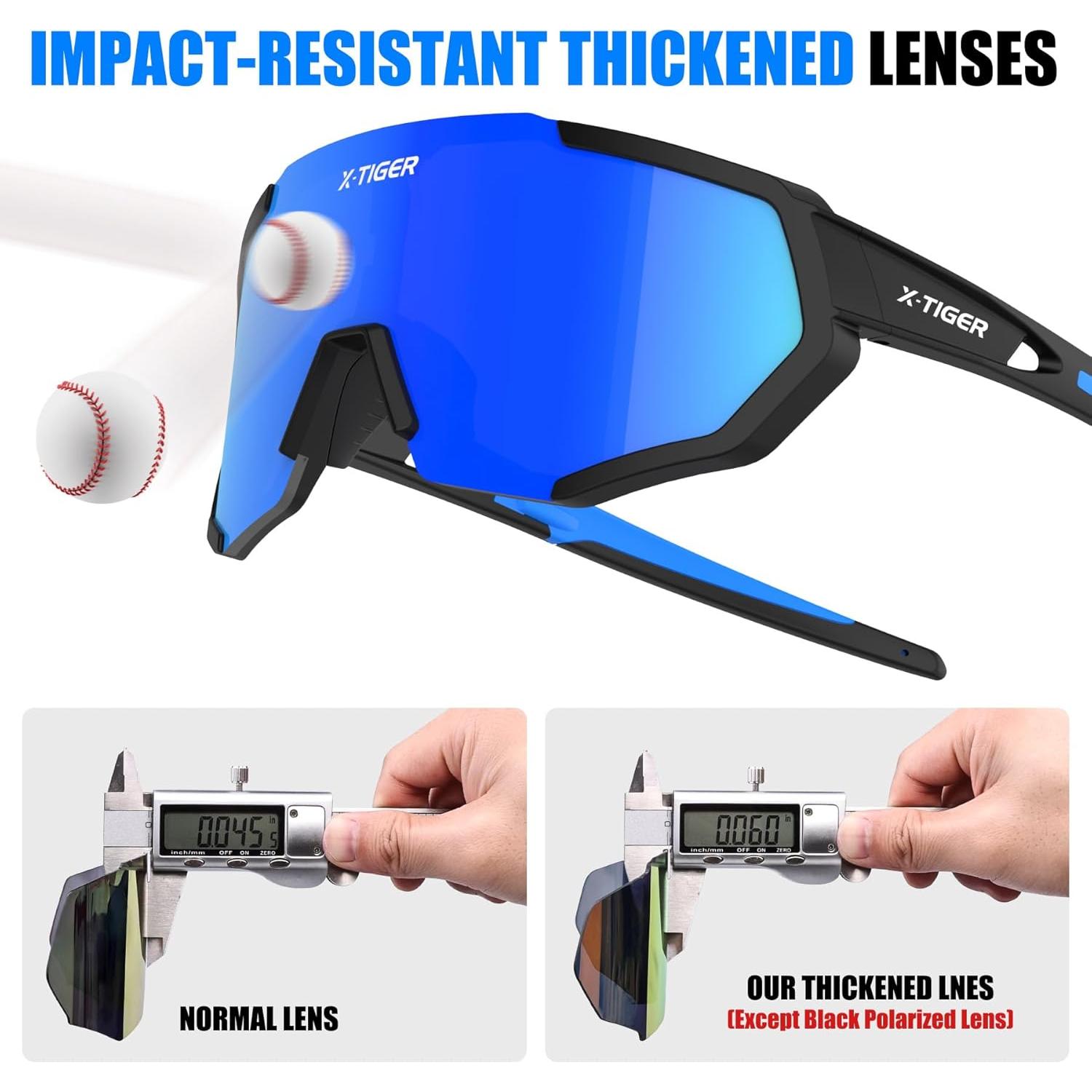 Gafas de Sol X-TIGER Polarizadas con 5 Lentes Intercambiables