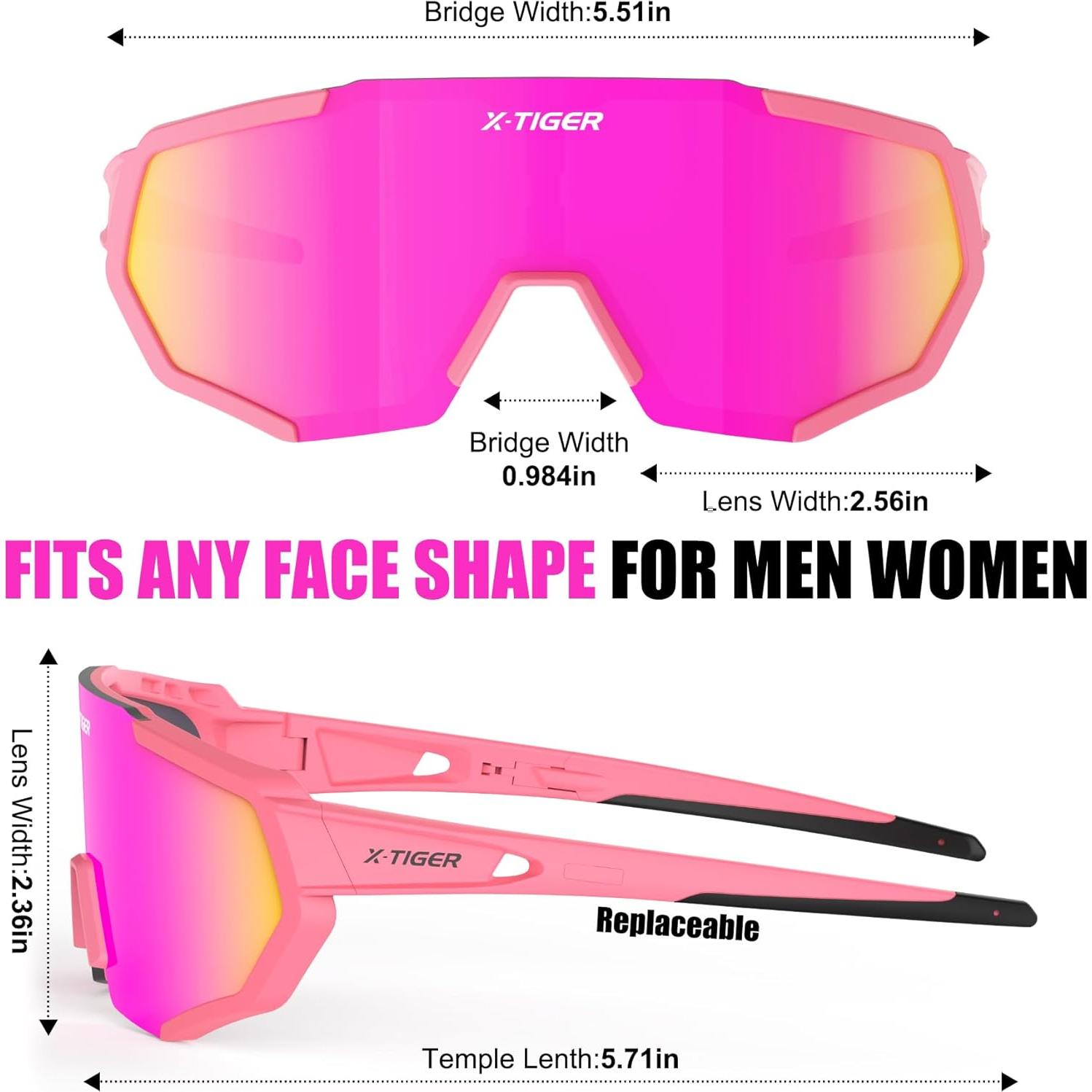 Gafas de Sol Deportivas X-TIGER con 5 Lentes Intercambiables