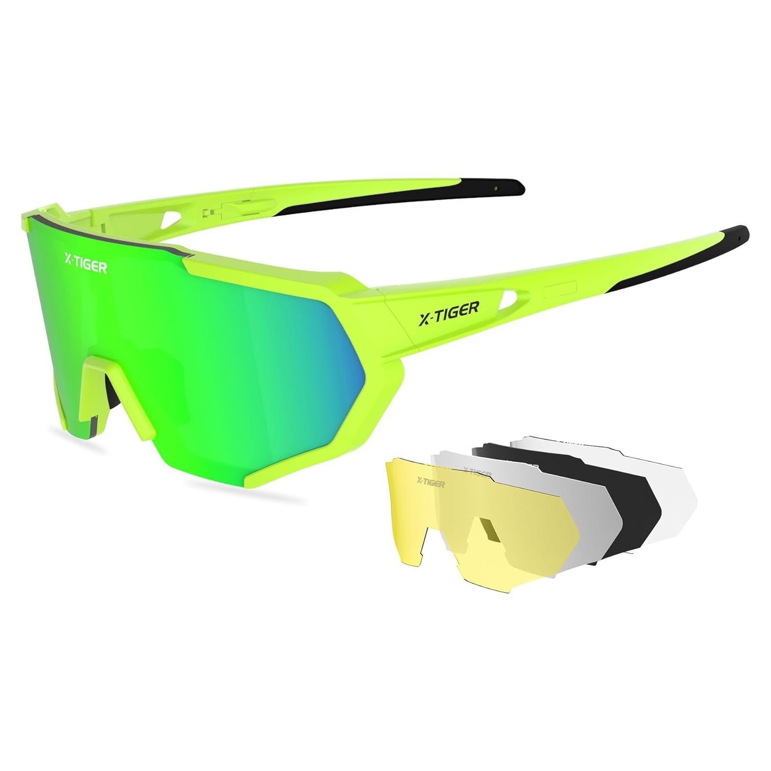 Gafas de Sol Deportivas X-TIGER con 5 Lentes Intercambiables