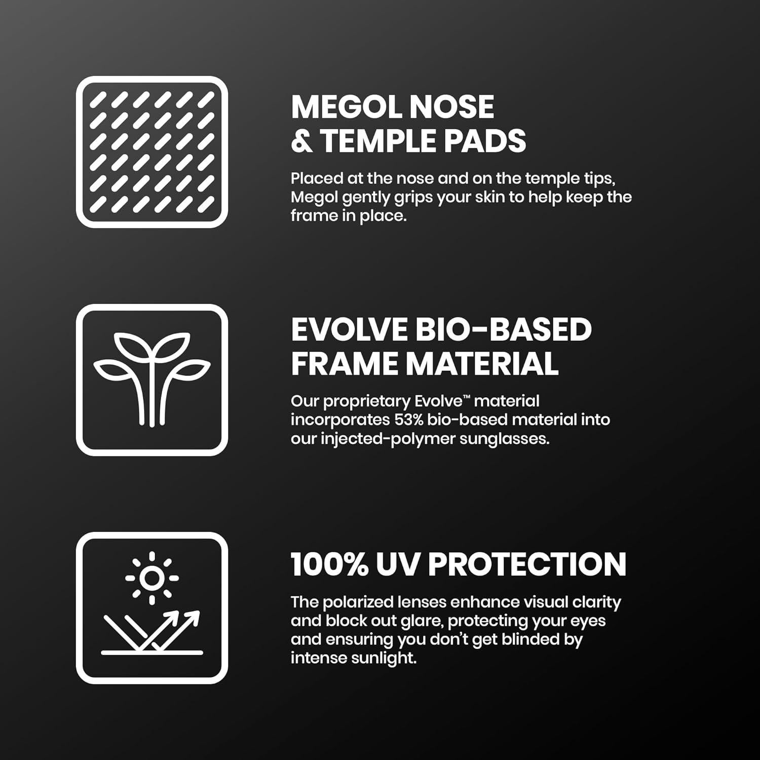 Gafas de sol polarizadas Suncloud Sentry - 100% UV - Negro mate