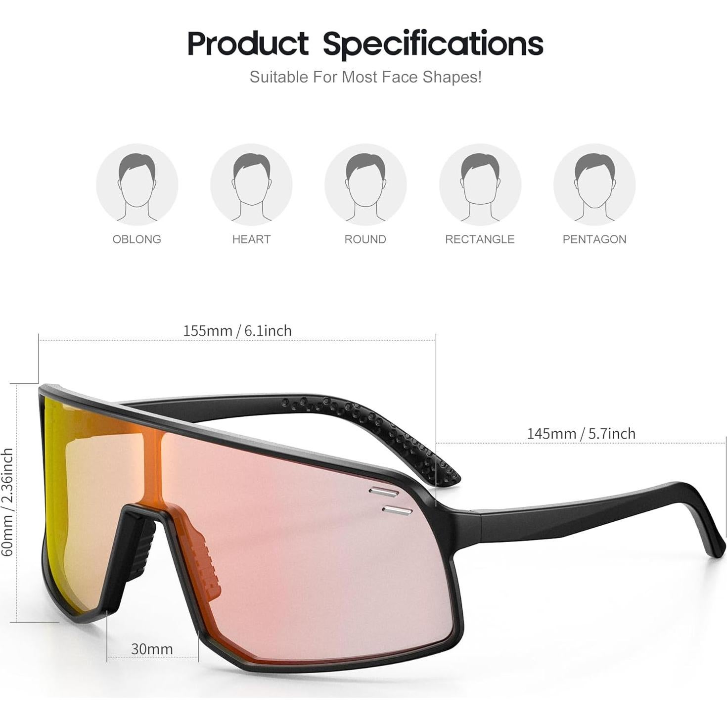 Gafas Fotoquímicas UV400 YOZISS para Ciclismo y Deportes