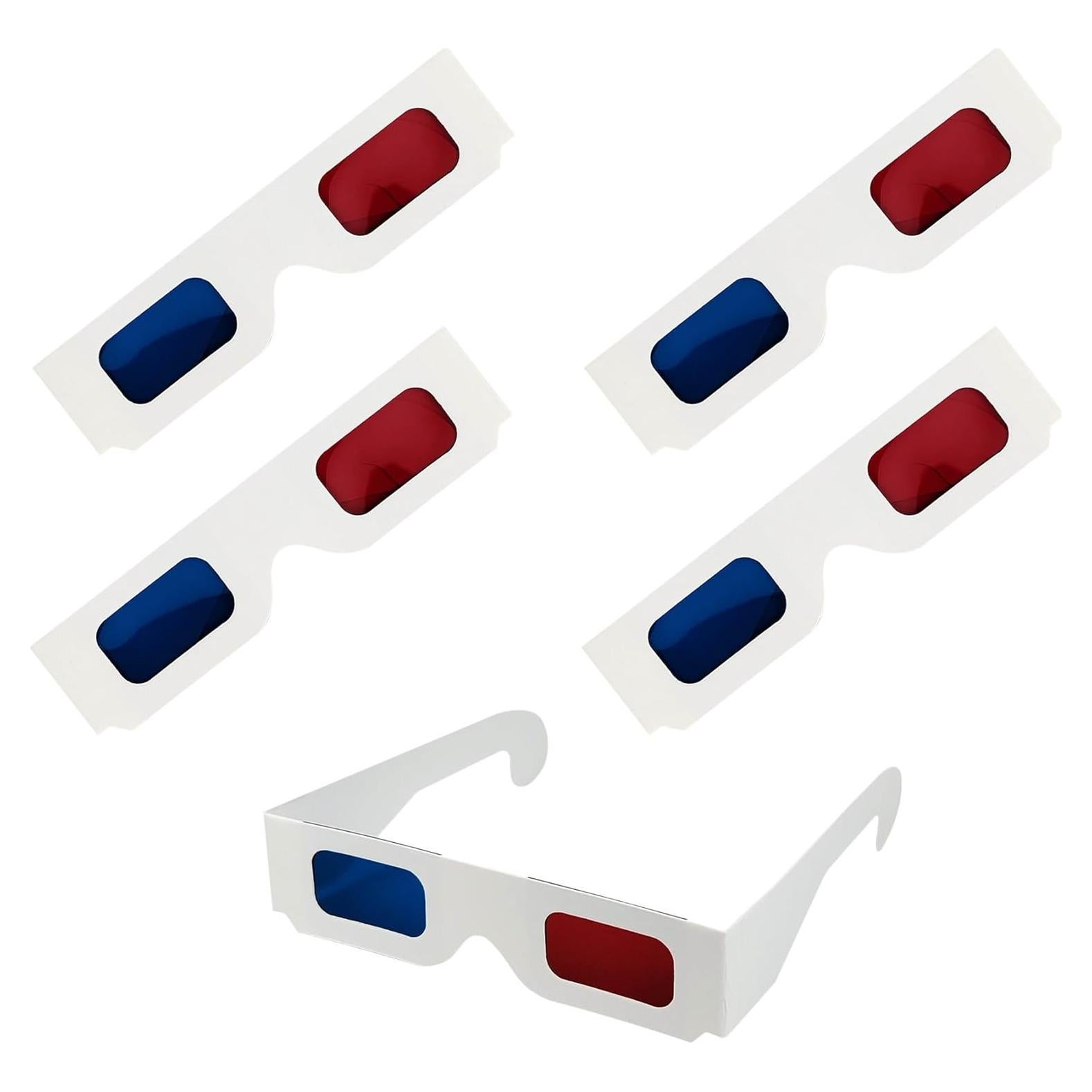 Gafas 3D CHTUGEM 10 Pcs Anaglifo Rojas y Azules