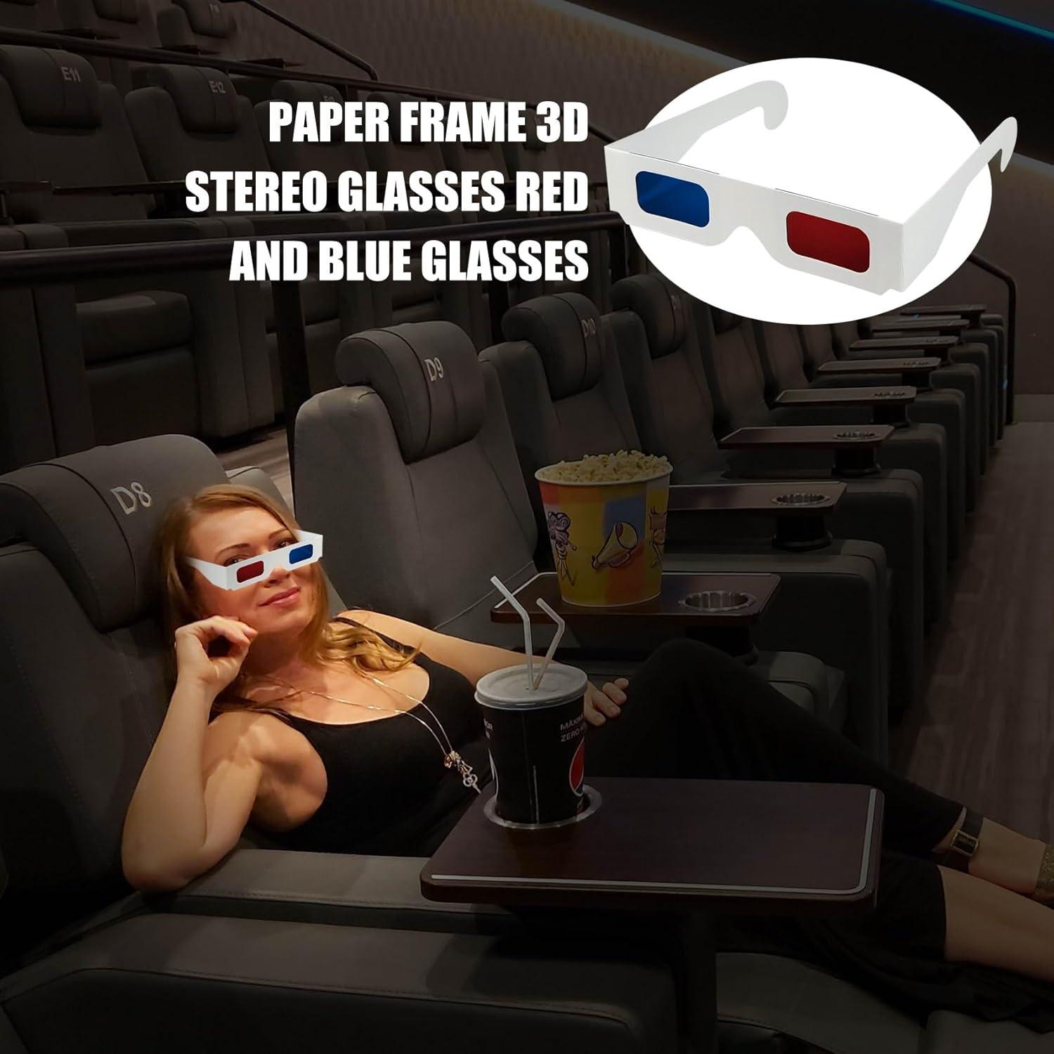 Gafas 3D CHTUGEM 10 Pcs Anaglifo Rojas y Azules