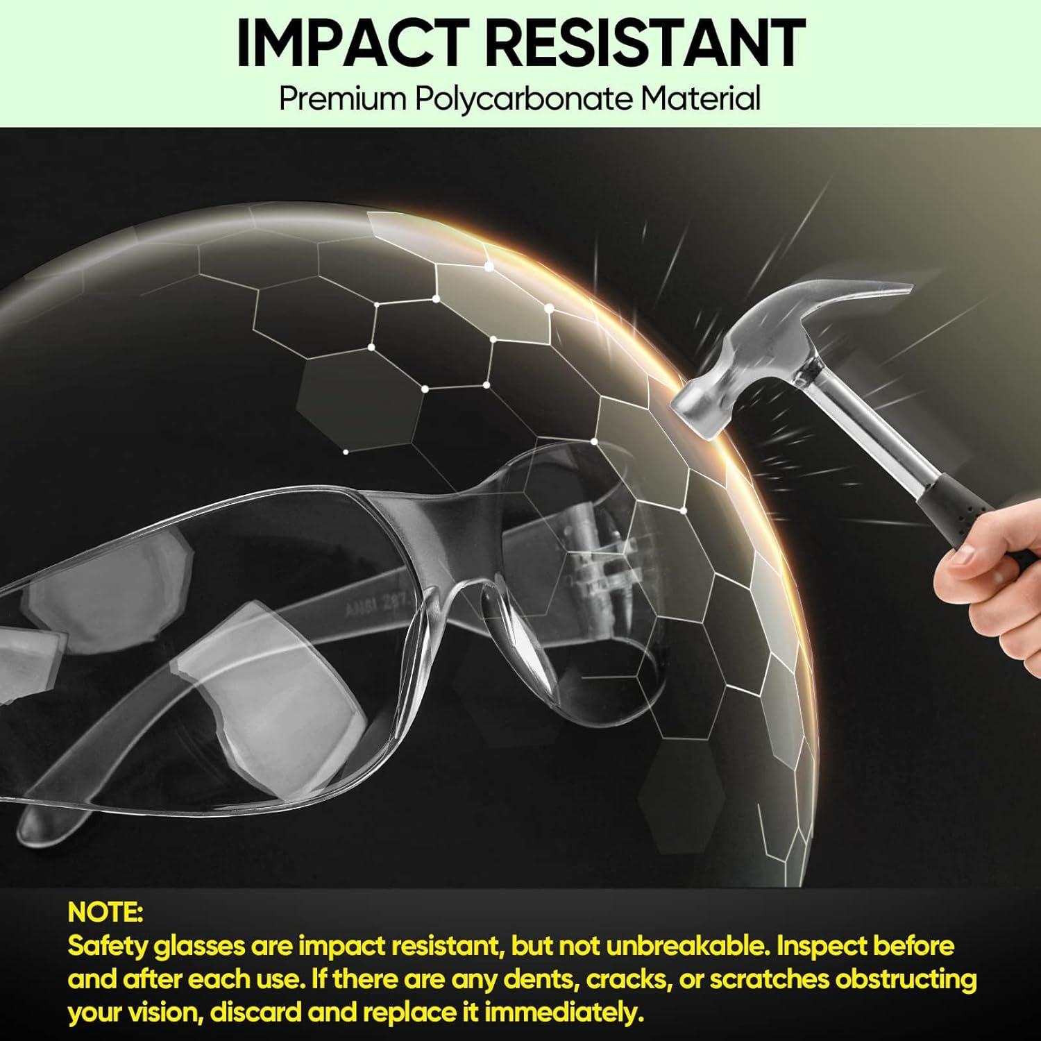 Gafas de Seguridad TICONN Transparentes Resistencia Rayones