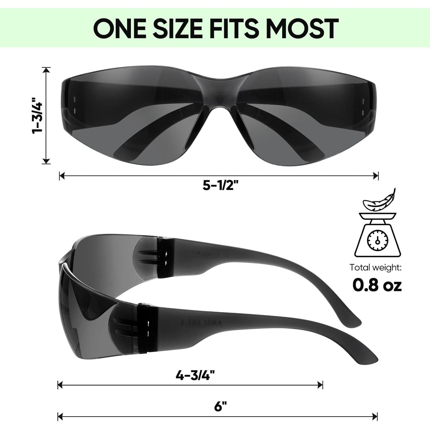 Gafas de Seguridad TICONN Transparentes Resistencia Rayones