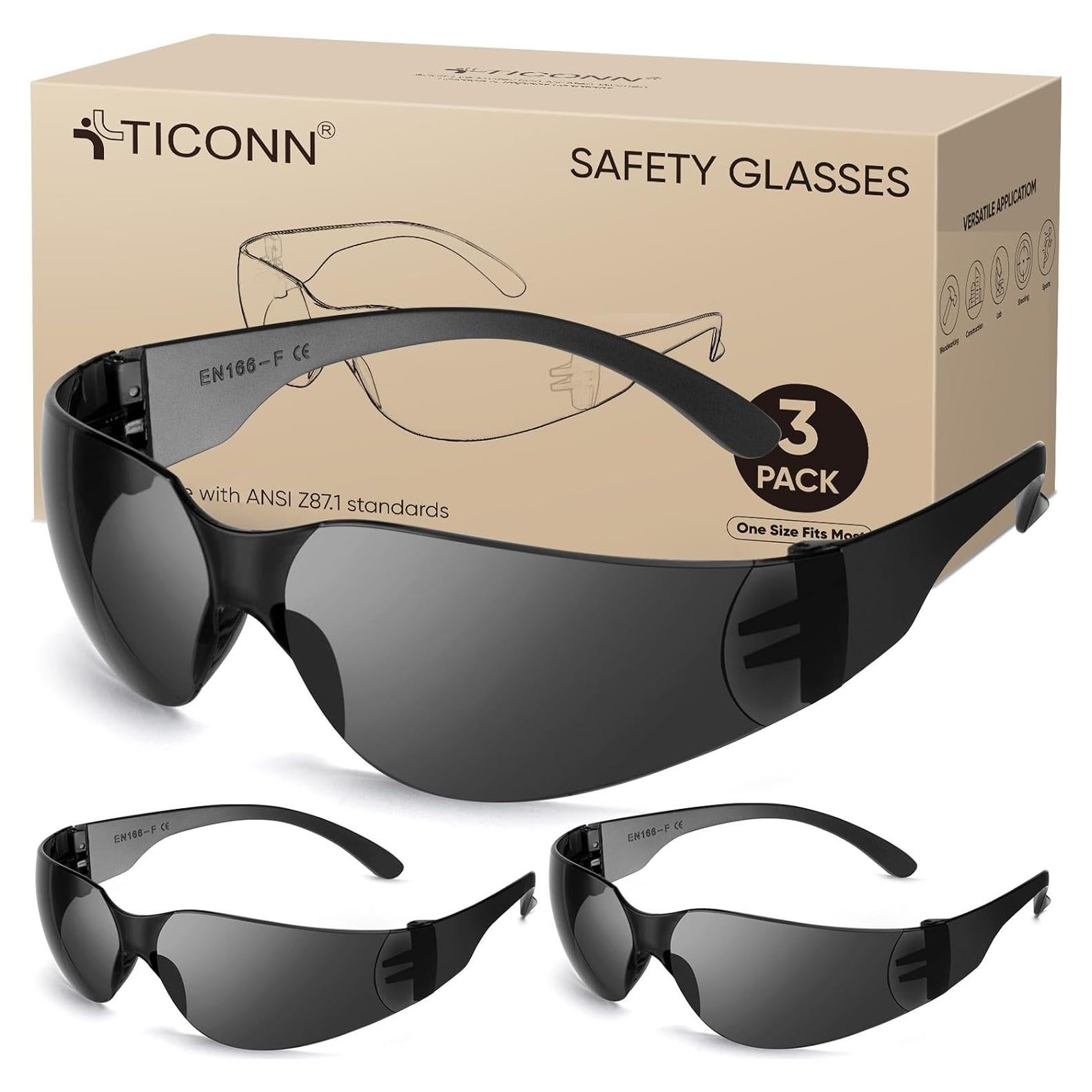 Gafas de Seguridad TICONN Transparentes Resistencia Rayones
