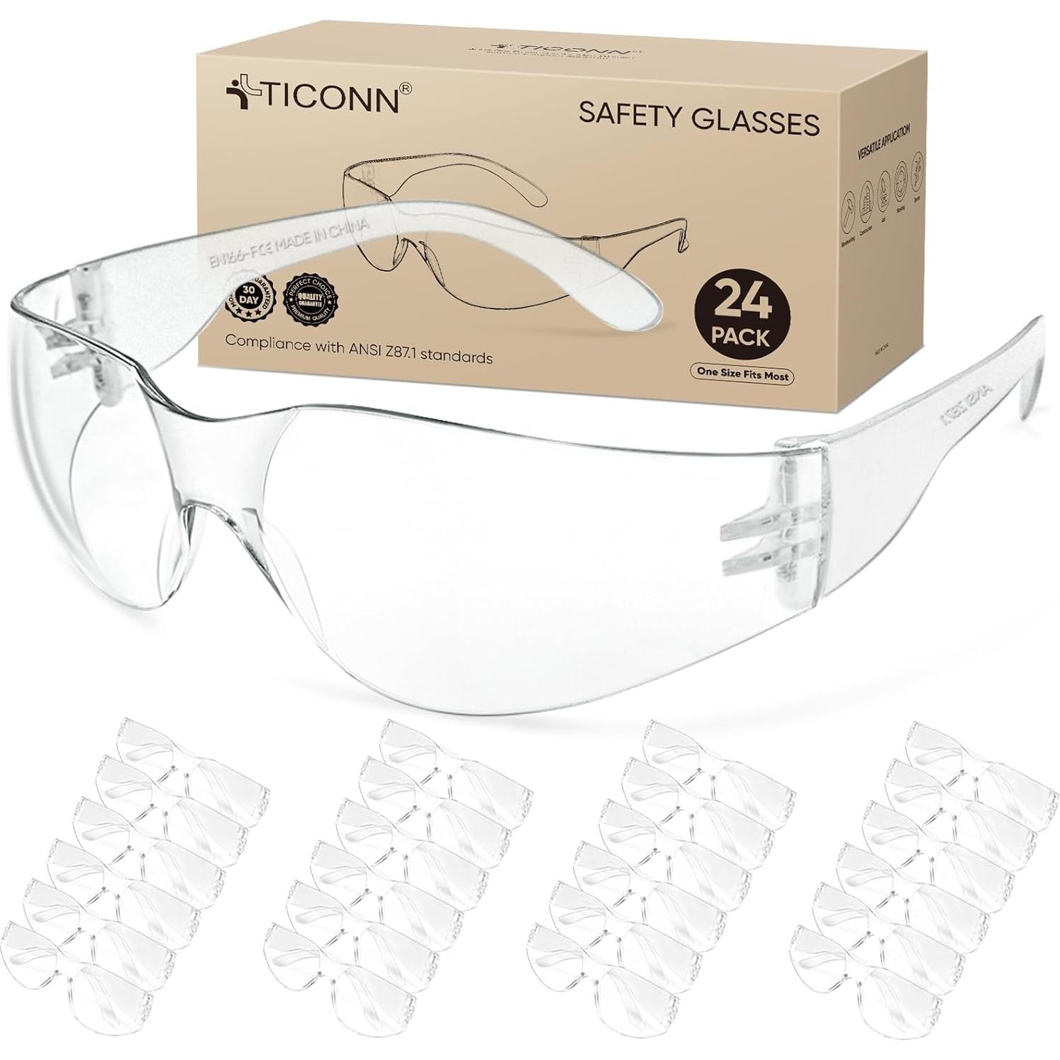 Gafas de Seguridad TICONN Transparentes Anti-rayones