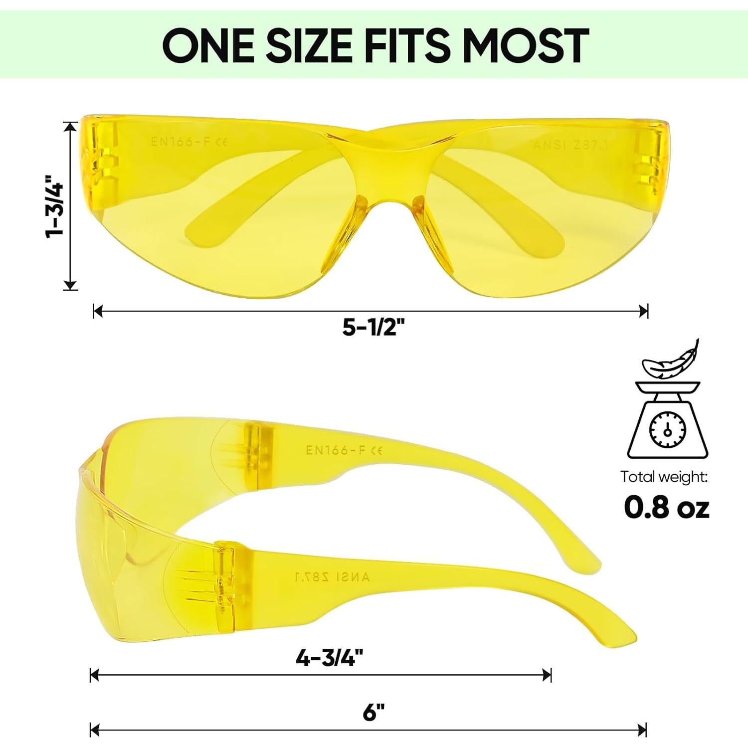 Gafas de Seguridad TICONN Transparentes Resistencia Rayones