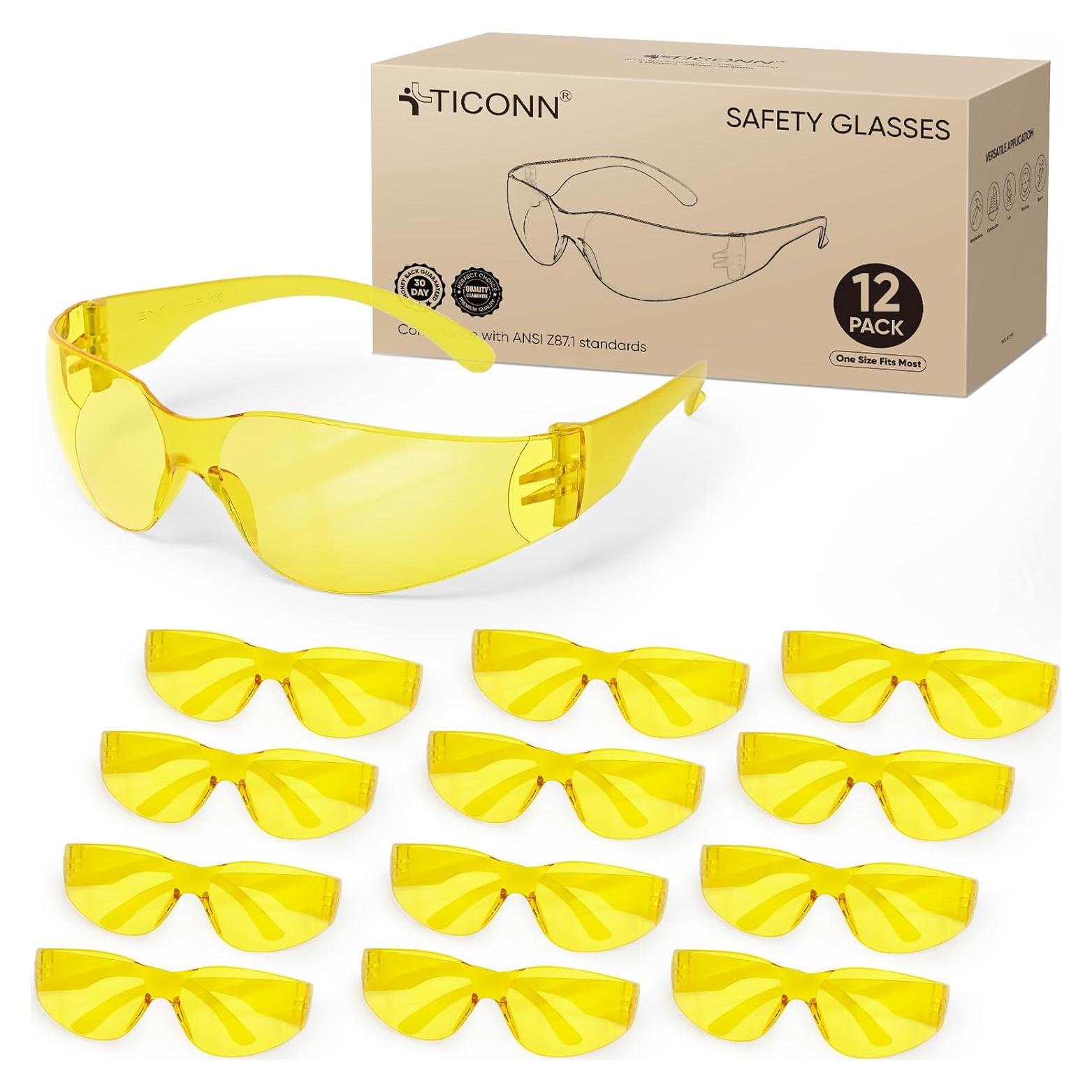 Gafas de Seguridad TICONN Transparentes Anti-rayones