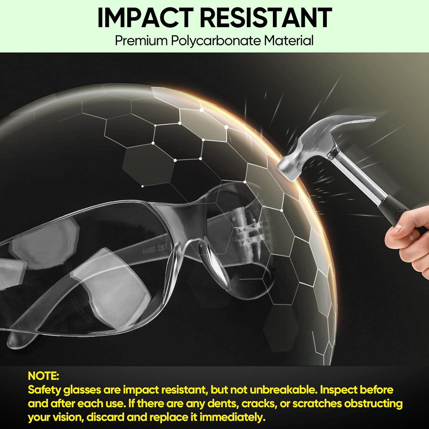 Gafas de Seguridad TICONN Transparentes Anti-rayones