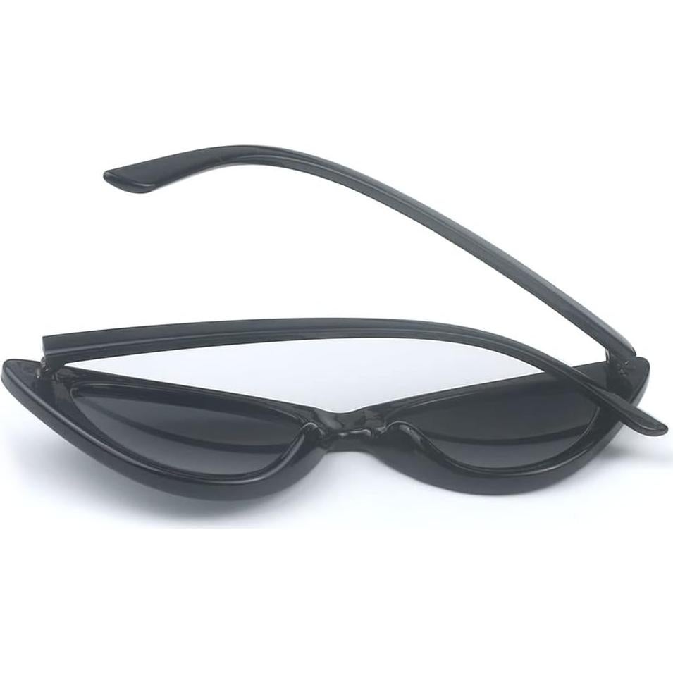 Gafas de Sol Cat Eye Mujeres Vintage Plástico 2 Pcs Negro