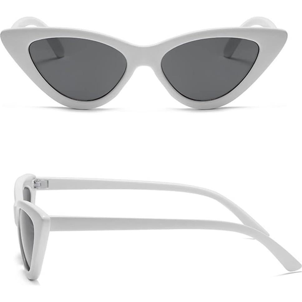 Gafas de Sol Cat Eye Blancas para Mujeres Vintage