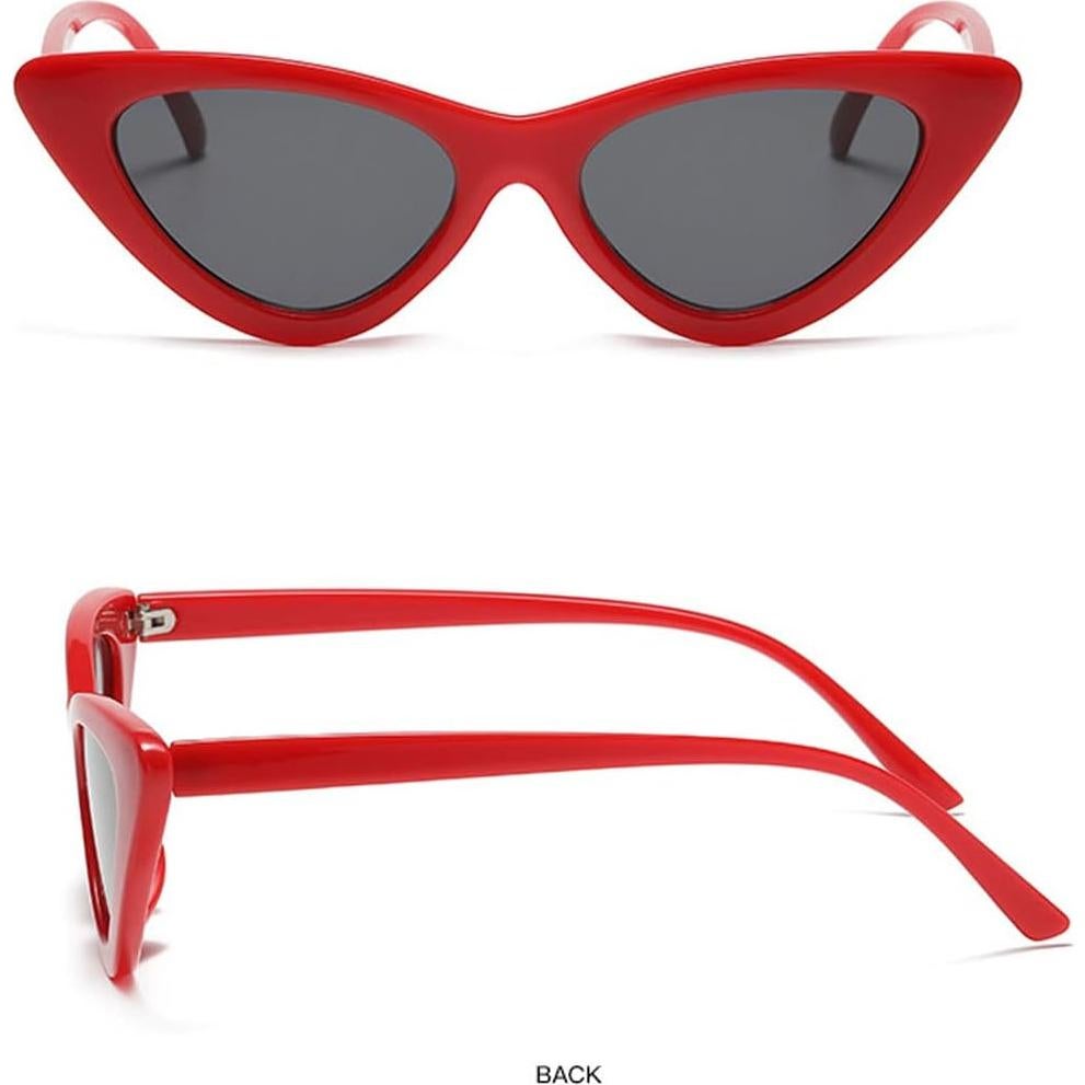 Gafas de Sol Cat Eye Mujeres Vintage Rojo Plástico