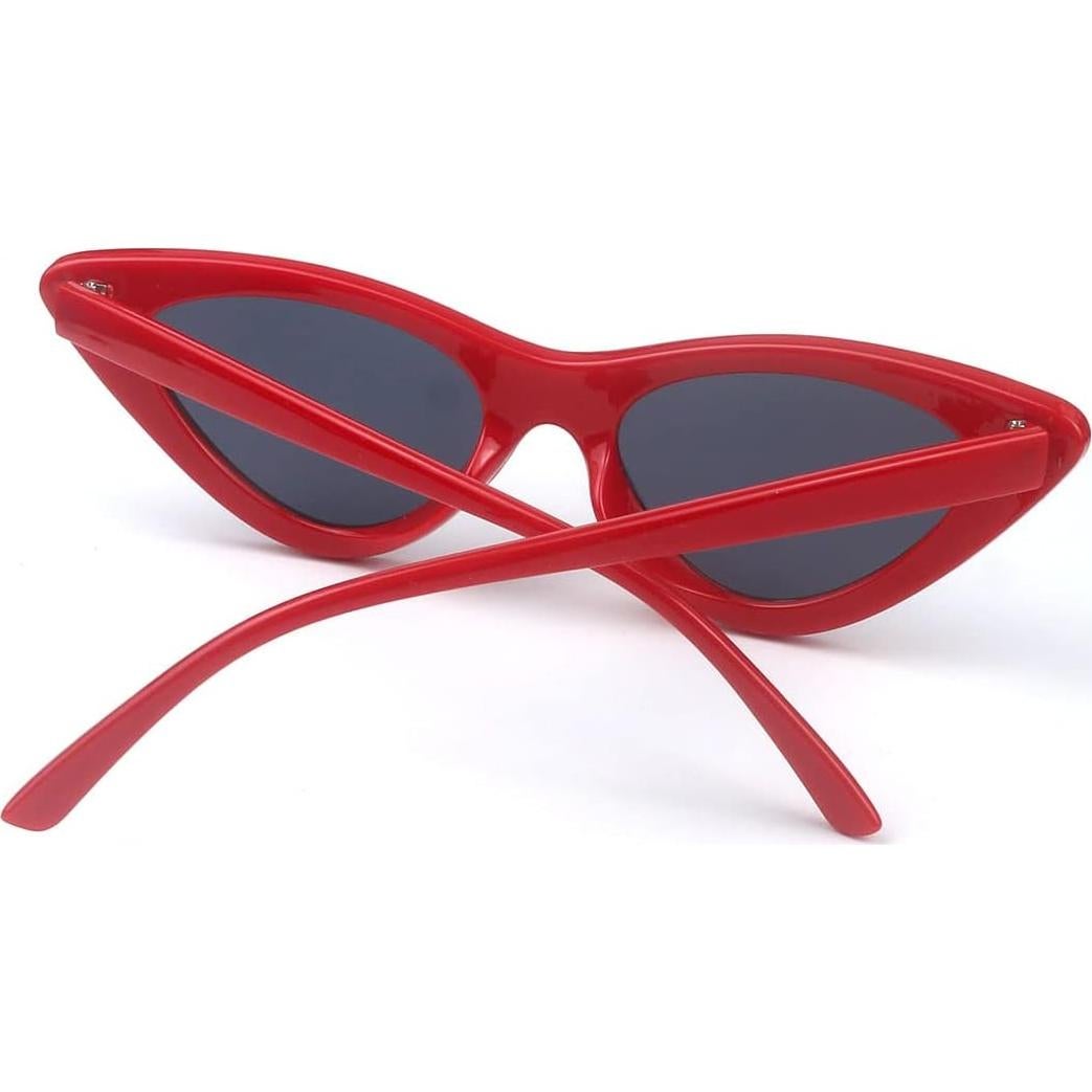 Gafas de Sol Cat Eye Mujeres Vintage Rojo Plástico
