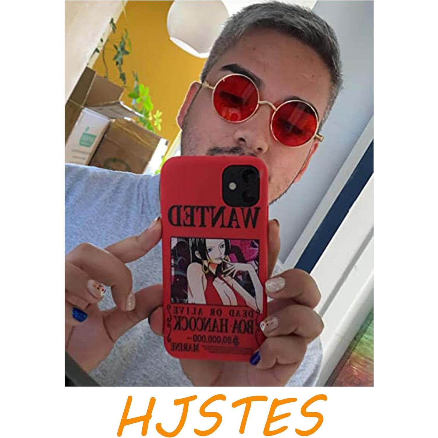 Gafas de sol steampunk HJSUN10 rojas 46mm unisex