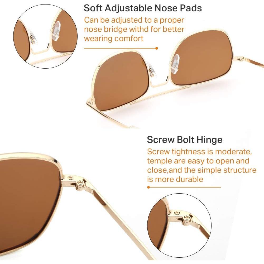 Gafas de sol aviador IOHLNG polarizadas 55mm para hombres