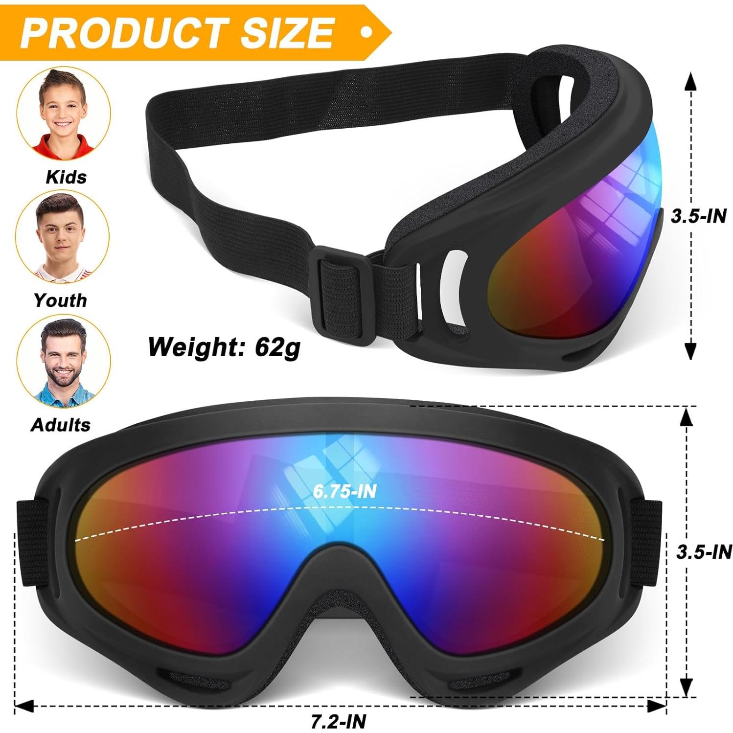 Gafas de Motocicleta OXG 2 Pack + 2 Bufandas UV400