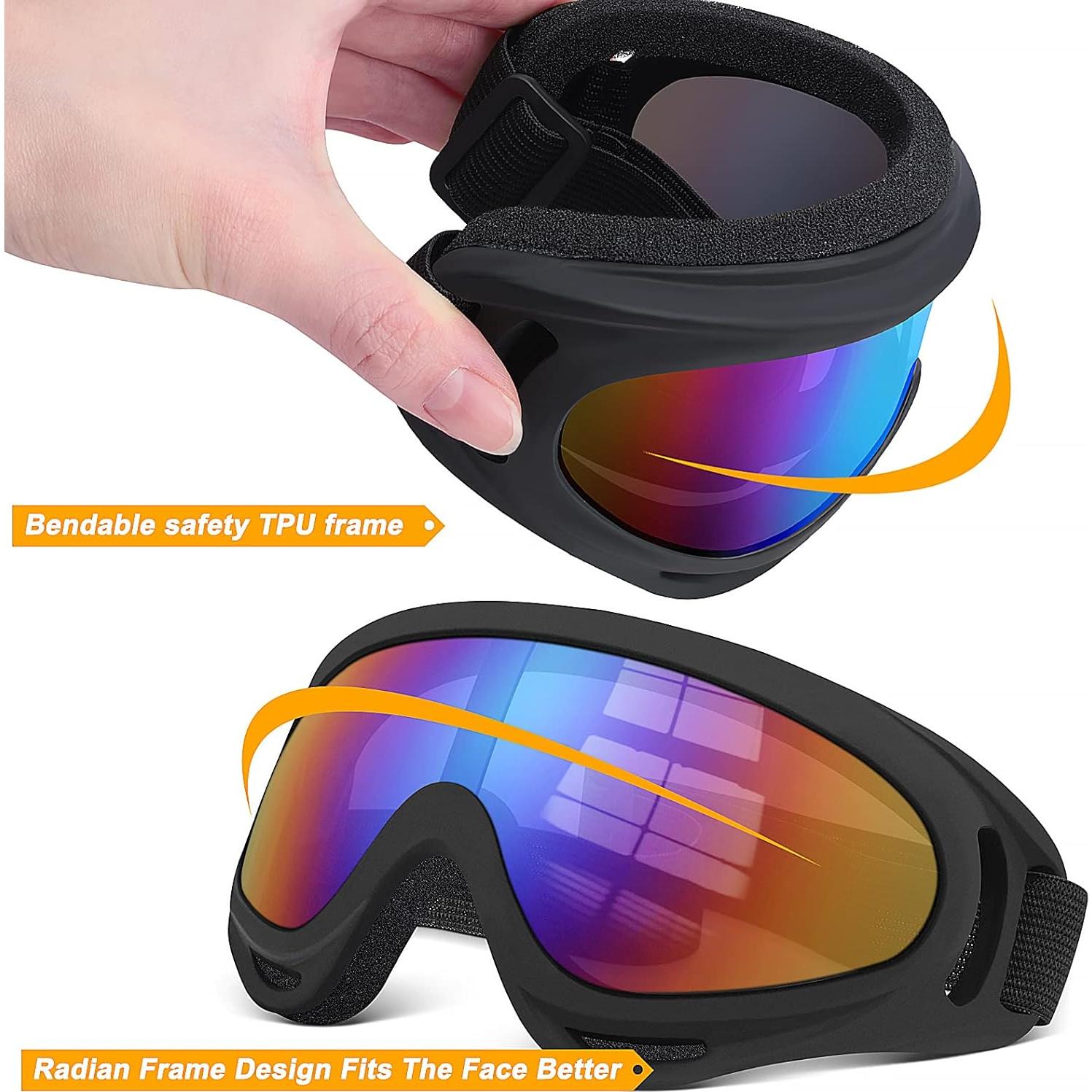 Gafas de Motocicleta OXG 2 Pack + 2 Bufandas UV400