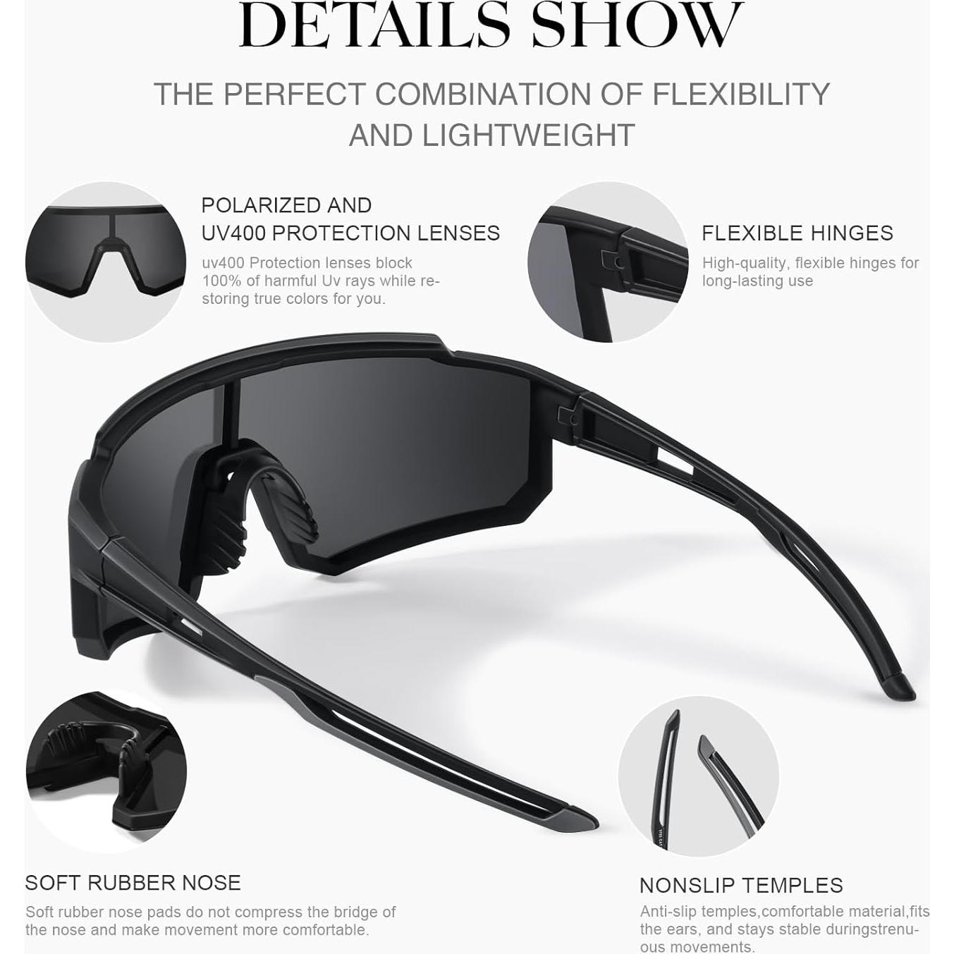 Gafas de sol Gesruny deportivas polarizadas UV400 para ciclismo