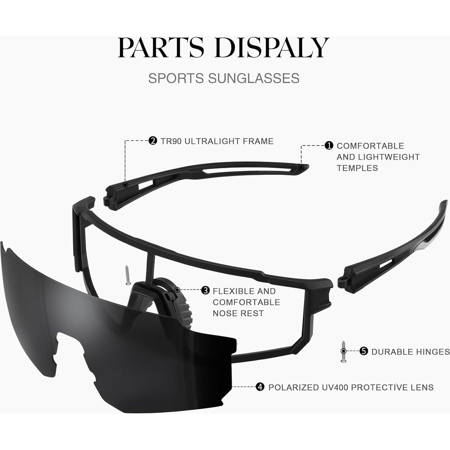Gafas de sol deportivas Gesruny polarizadas UV400 para ciclismo