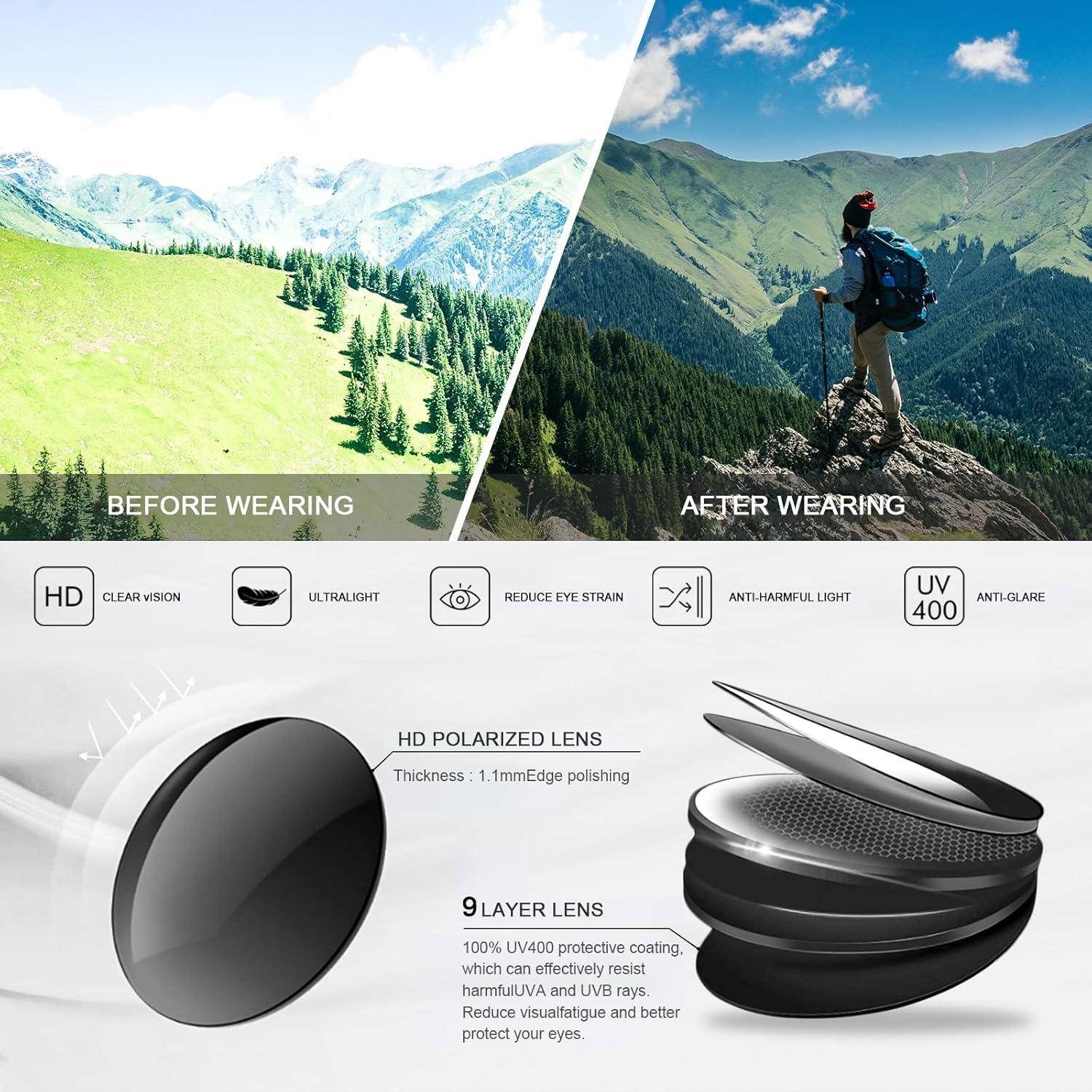 Gafas de sol deportivas Gesruny polarizadas UV400 para ciclismo